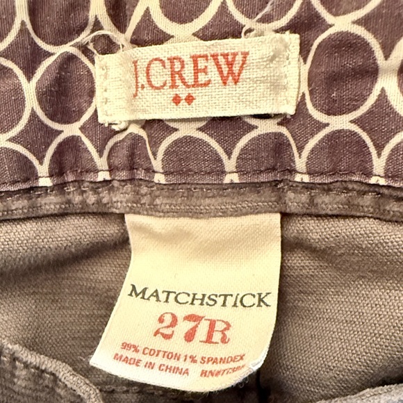 J. Crew Women's Vintage Matchstick Straight Leg Corduroy size 27R - Picture 2 of 5
